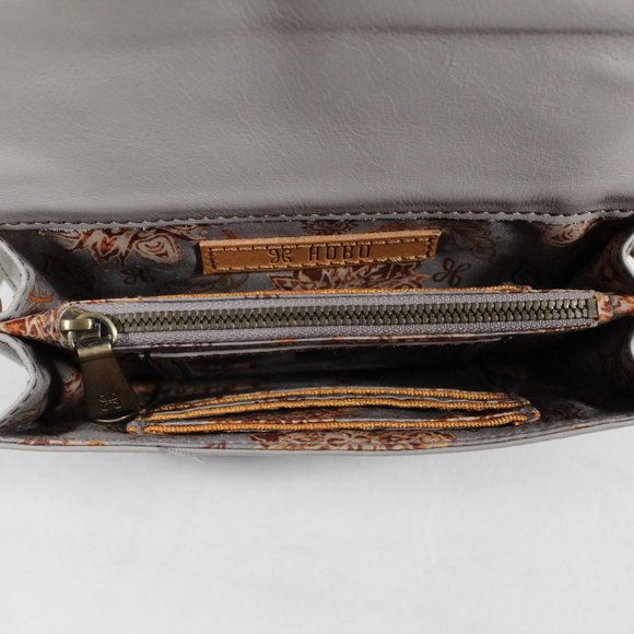 Hobo Women's Leather Crossbody Bag - Gray - Picture 6 of 7